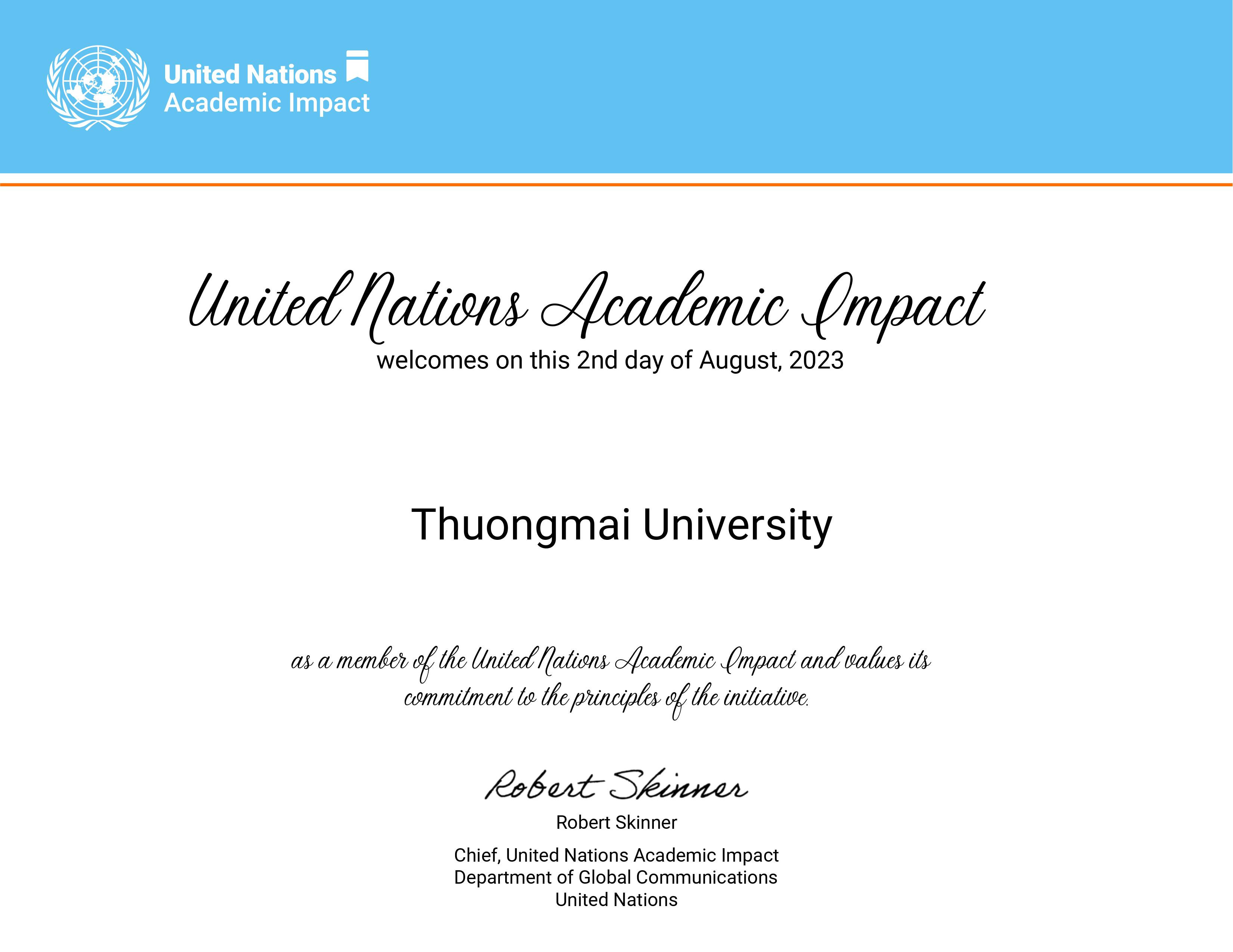 TMU chính thức trở thành thành viên của Tổ chức UNAI (Tác động học thuật của Liên Hiệp Quốc)