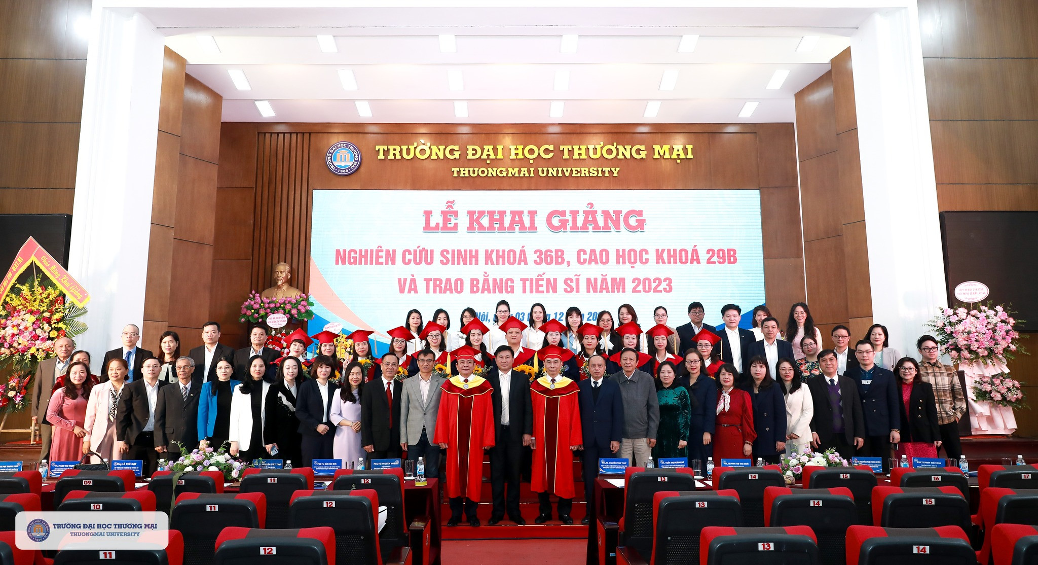 Lễ Khai giảng lớp nghiên cứu sinh khóa 36B, cao học khóa 29B và trao bằng Tiến sĩ năm 2023