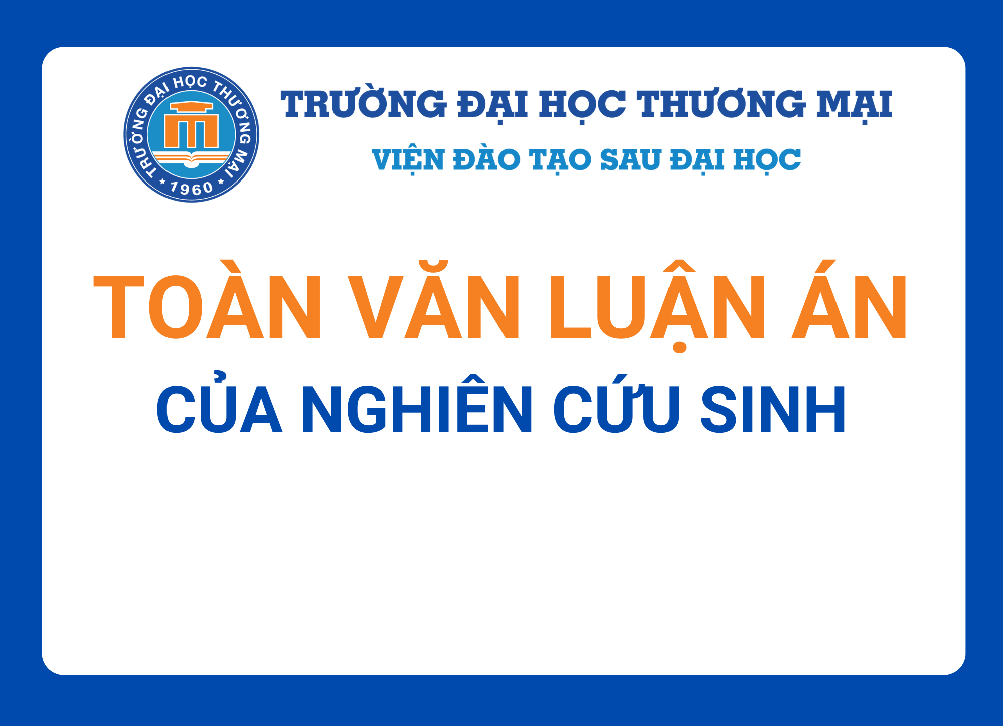 Luận án của nghiên cứu sinh Ninh Thị Hoàng Lan