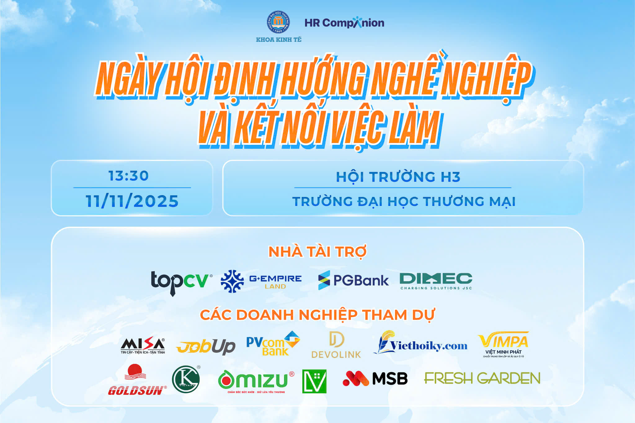NGÀY HỘI ĐỊNH HƯỚNG NGHỀ NGHIỆP & KẾT NỐI VIỆC LÀM 2025