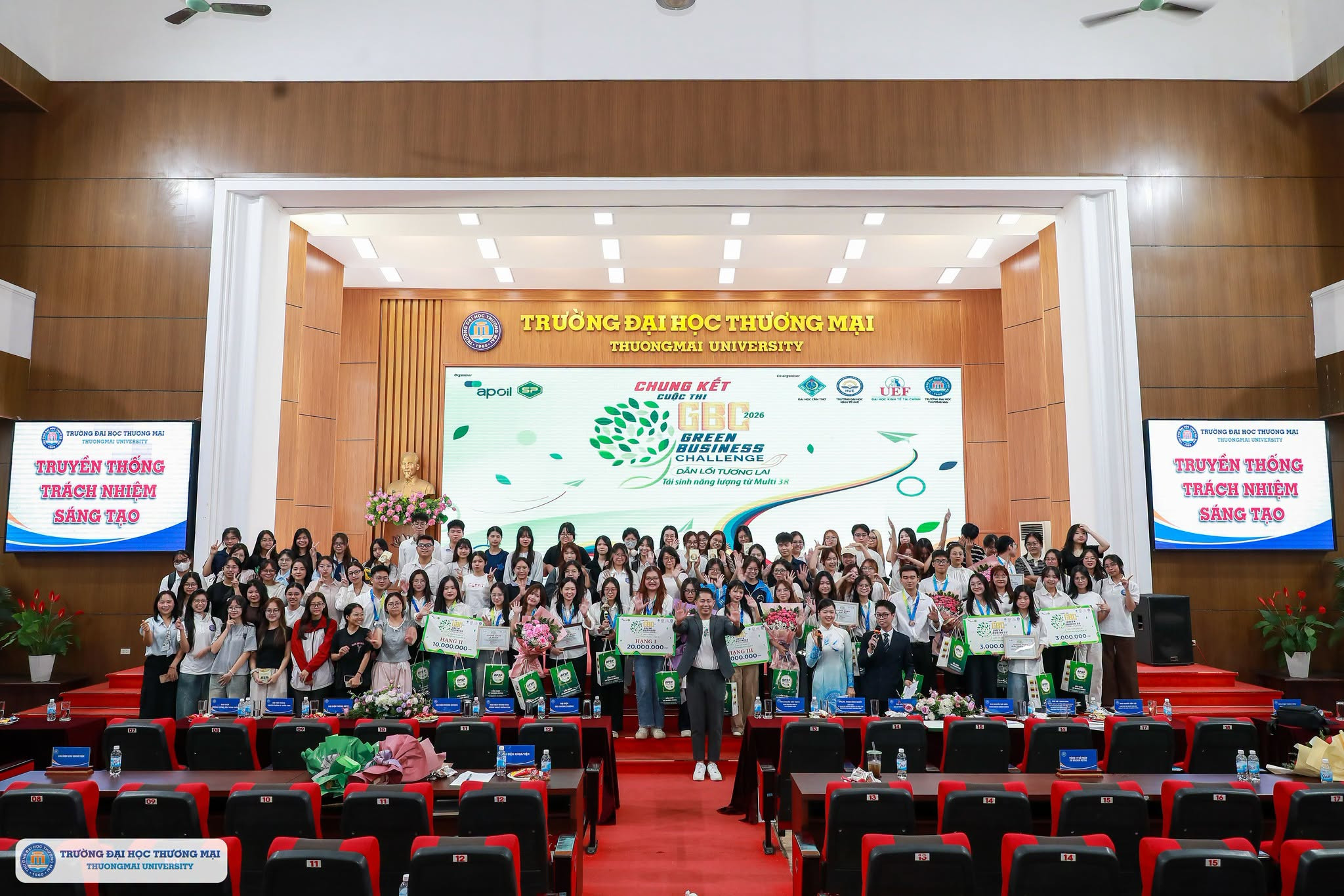 Bùng nổ Vòng Chung kết cuộc thi "Green Business Challenge 2026 - GBC 2026" tại Trường Đại học Thương mại