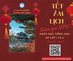 TUYỂN SINH LỚP TIẾNG HÀN SƠ CẤP 1 VÀ SƠ CẤP 2 KHOÁ 2 TẠI TRƯỜNG ĐẠI HỌC THƯƠNG MẠI