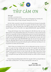 Thư cảm ơn Hè Xanh 2025