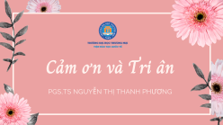 Viện Đào tạo quốc tế cảm ơn và tri ân PGS,TS Nguyễn Thị Thanh Phương