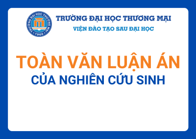 Luận án của nghiên cứu sinh Vũ Quang Trọng