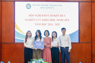 Hội nghị báo cáo kết quả nghiên cứu khoa học sinh viên Khoa Kinh tế năm học 2024-2025