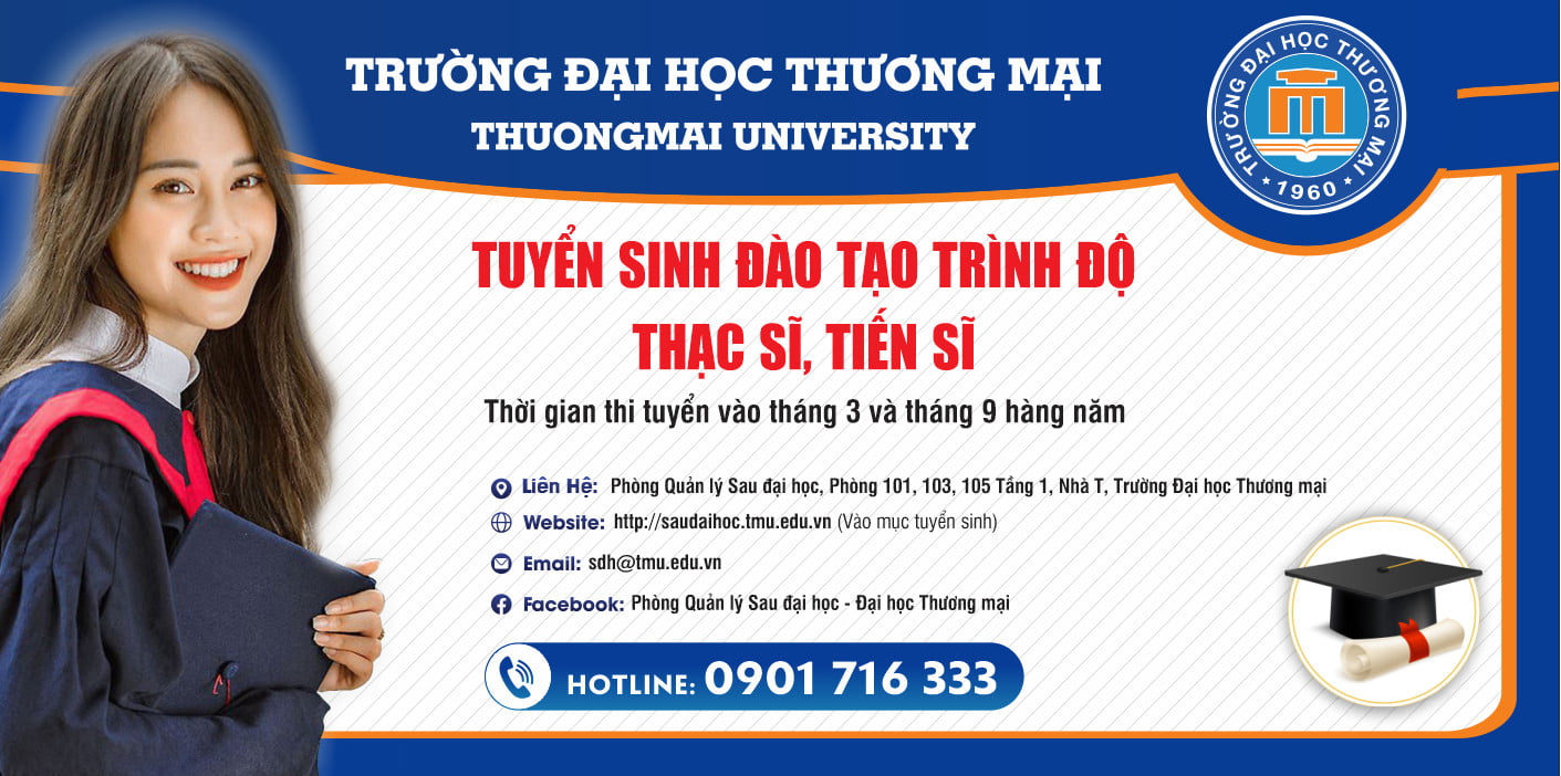 CƠ HỘI HỌC THẠC SĨ DÀNH CHO SINH VIÊN TRƯỜNG ĐẠI HỌC THƯƠNG MẠI