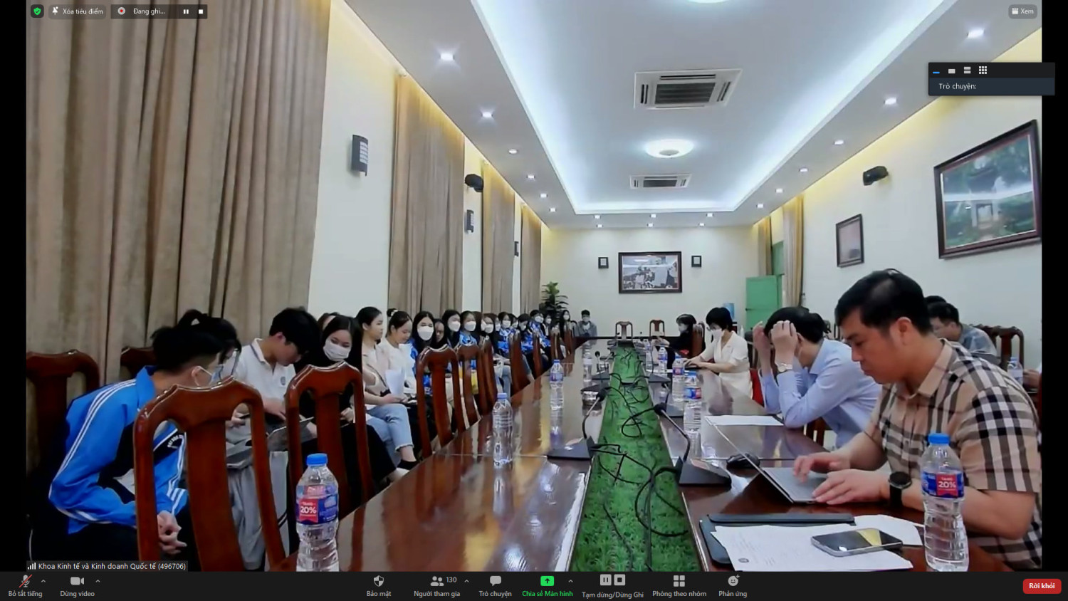 Hội nghị tổng kết hoạt động nghiên cứu khoa học sinh viên Khoa KT&KDQT năm học 2021-2022