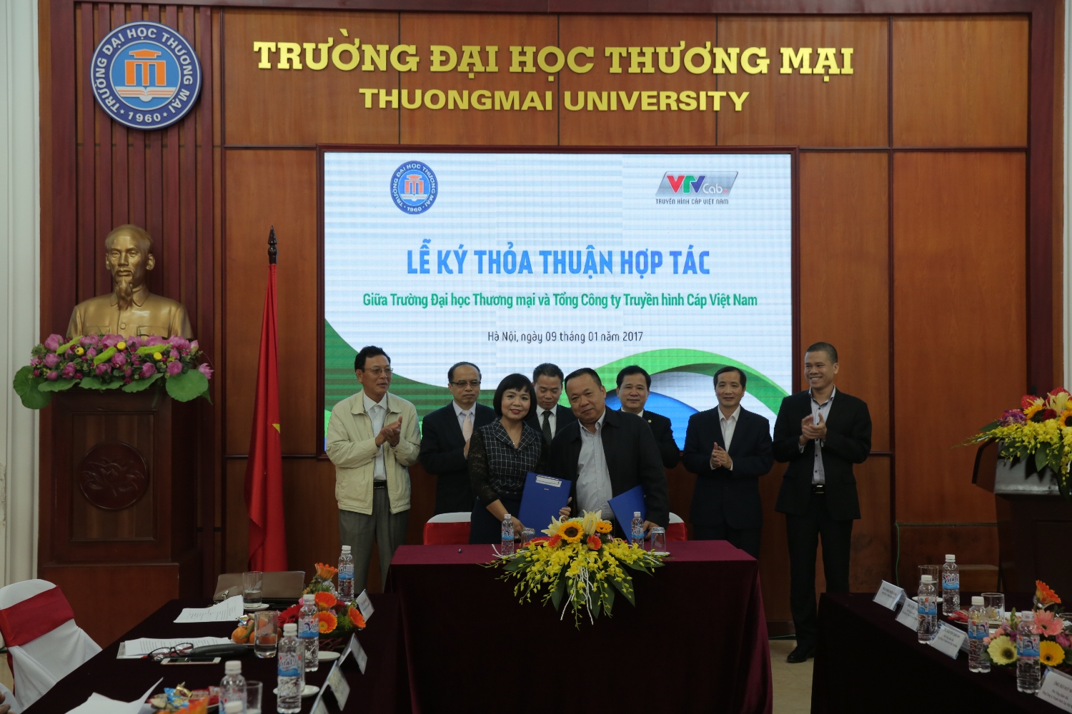 LỄ KÝ THỎA THUẬN HỢP TÁC GIỮA TRƯỜNG ĐẠI HỌC THƯƠNG MẠI VÀ TỔNG CÔNG TY TRUYỀN HÌNH CAB VIỆT NAM
